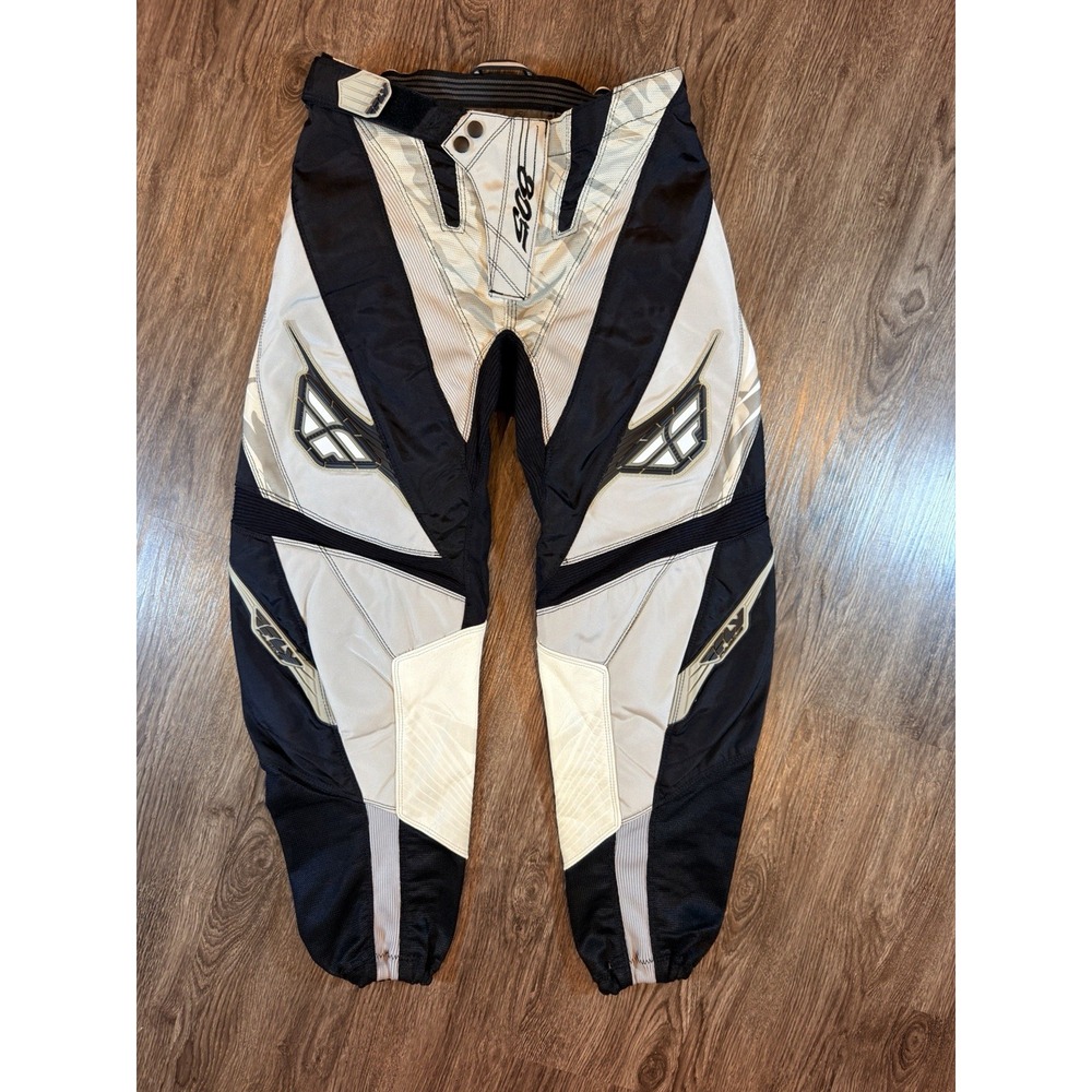 Fly Racing F-16 Motocross Pants Black White Men's Size 30 Dirt Bike MX